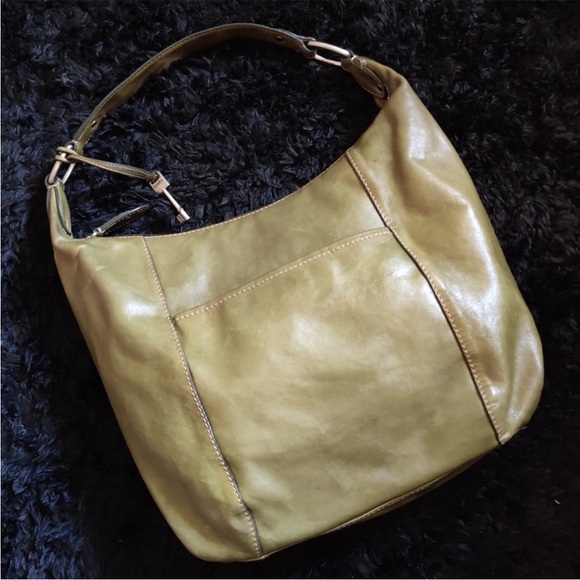 Fossil Leather Olive Green Hobo Shoulder Bag - Picture 1 of 11